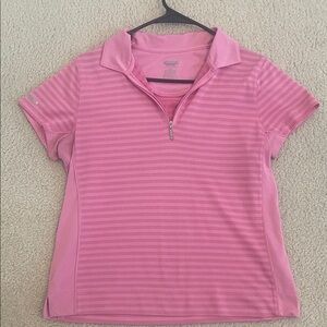Izod Golf Pink Short-Sleeve Quarter-Zip Active Tee